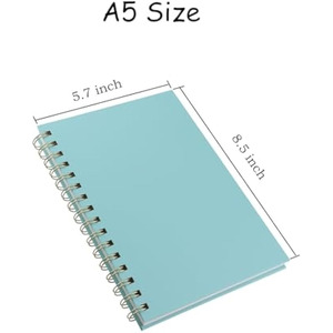 Espiral Suministros de oficina diarios Academia Cuaderno de tapa dura rayado 100 GSM Papel grueso A5 Diario forrado - Product Image 5