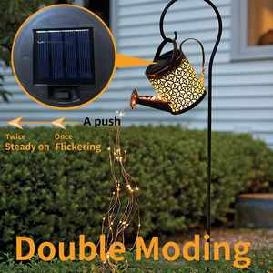 Lámpara de Jardín Solar de Hierro Forjado, Iluminación de Patio Montada en el Suelo, LED Impermeable, Fuente de Agua para Exteriores, Jarra de Agua, IP65, Tamaños Pequeños - Product Image 3