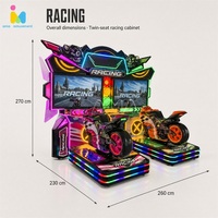 Simulateur de course de moto AMA pour 2 joueurs, machine à monnayeur pour enfants et adolescents, idéal pour les aires de jeux intérieures et les centres de jeux familiaux
