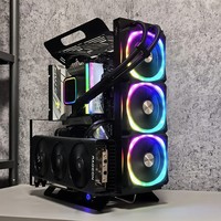 Châssis ouvert 240/360 refroidi à l'eau ATX/MATX Rack carte graphique Installation verticale petit ordinateur boîtier de tour de jeu