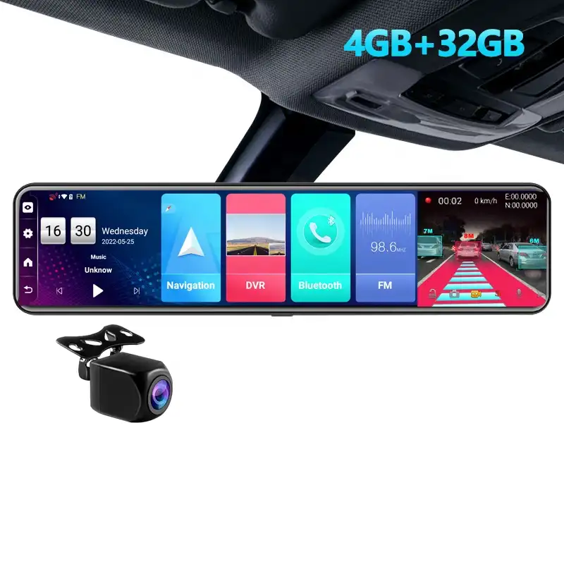 4G 12 Zoll 4GB 32GB Auto DVR Kamera WIFI Android 8.1 Stream Rückspiegel 1080P Laufwerk Video Auto Recorder GPS Dash Cam