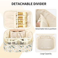Trousse de maquillage Relavel grande capacité, trousse de maquillage de voyage imperméable, organiseur de cosmétiques avec porte-pinceaux pour un usage quotidien et les voyages