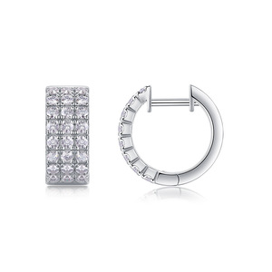 Orecchini a Cerchio a Tre File per Donne, Gioielli di Moda Minimalista per Uso Quotidiano - Product Image 5