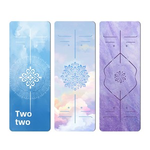 Tapete de Yoga de Gamuza Sintética Transfronterizo, 1.5cm de Grosor, 183cm de Ancho, Antideslizante, con Línea de Guía para Asanas, Portátil, Plegable, Tipo Toalla/Manta - Product Image 5