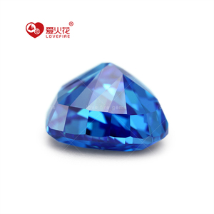 Gema artificial suelta de tamaño completo, <span class=keywords><strong>piedras</strong></span> de cz, azul oscuro, 4K, corazón de hielo picado, Circonia cúbica - Product Image 4
