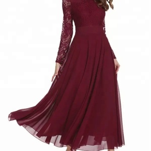 Vestido de Noche Elegante Personalizado para Mujer con Encaje en Contraste y Manga Larga - Product Image 5