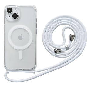 럭셔리 로프 폰 케이스 마그네틱 무선 충전 호환 휴대폰 케이스 슬링 포함 - Product Image 6