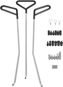 Outils <span class=keywords><strong>de</strong></span> réparation <span class=keywords><strong>de</strong></span> bosses <span class=keywords><strong>sans</strong></span> <span class=keywords><strong>peinture</strong></span>, kit <span class=keywords><strong>de</strong></span> 23 pièces pour tiges, 20 têtes interchangeables, acier inoxydable robuste - Product Image 2