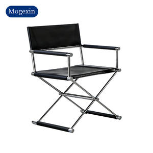 Fauteuil de salon moderne en cuir italien au design créatif avec dossier solide pour usage commercial en hôtel, fauteuil inclinable noir - Product Image 6