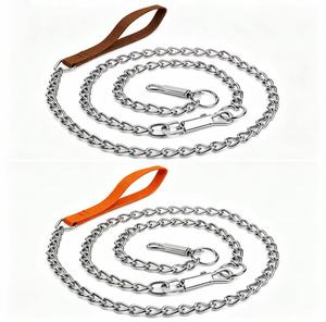 Professional Pet Suppliers Custom Metal Pet <b>Leash</b> Chew Proof <b>Dog</b> Chain <b>Leash</b> Solid Strong Pet <b>Dog</b> <b>Leash</b> with Non Slip Handle - Product Image 3