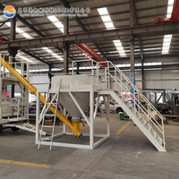 Silo de stockage compact de 3m³ pour poudres, machine de déchiquetage de sacs, silo de transport de ciment en big bag avec vis sans fin