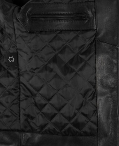 Blazer pour homme en cuir véritable noir 100% sur mesure, coupe ajustée, doublure premium, marque privée OEM, style formel élégant et luxueux - Product Image 5