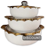 COFFRET CADEAU de Fabrication Directe Vente Chaude 2024 Batterie de Cuisine Économique Fabricants Ensembles de Casseroles Ustensiles de Cuisine Pots à Soupe en Céramique Pots à Soupe Rouges en Céramique