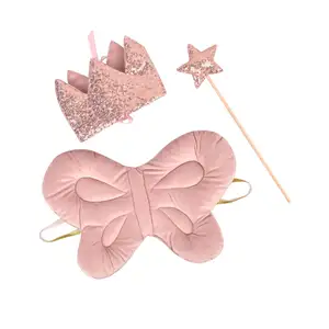 Led-Schmetterlingsflügel-Schmuck Engelfedern Dekoration rosa tanzendes Weihnachten Mini-Teufel-Zeichen schwarz Neugeborenes Engel-Federflügel