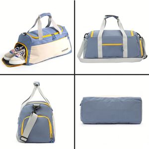 Sac de sport imperméable promotionnel transfrontalier avec logo personnalisé, sac de gym en Oxford de haute qualité avec compartiment à chaussures pour hommes - Product Image 5