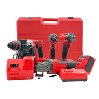 Boîte à outils électrique 10 cellules personnalisable OEM Set 21V 20V Bleu Rouge/Jaune 4-PCS 6-PCS Kits combinés 1-Year Hard Case Plus