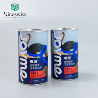 Boîtes en aluminium pour l'emballage des aliments, poudre de collation de qualité alimentaire, nourriture pour animaux de compagnie, tube en papier