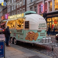Remorque alimentaire mobile commerciale, camion de cuisine de rue Airstream personnalisé, entièrement équipé, remorque de concession de desserts, équipement de cuisine