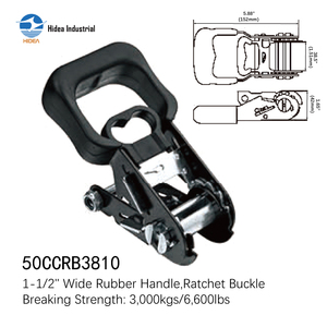 สายรัดเหล็กเคลือบอิเล็กโทรโฟรีซิสสีดำ ขนาด 1-1/2 นิ้ว รับน้ำหนักได้ 3000 กก. พร้อมหัวเข็มขัดแบบรัด BS และด้ามจับยาง สำหรับรัดสินค้าให้แน่น - Product Image 4
