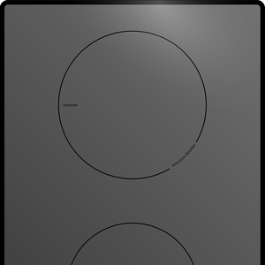 H-one puissant panneau noir verre demi-pont entraînement bobine de cuivre 2 zones de cuisson restauration table de cuisson à induction pour comptoir - Product Image 5