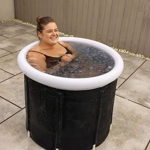Baignoire à glace gonflable portable pliable en PVC <span class=keywords><strong>de</strong></span> haute qualité <span class=keywords><strong>Bain</strong></span> froid avec impression <span class=keywords><strong>de</strong></span> logo personnalisée Couverture incluse - Product Image 2