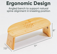 Tabouret de prière musulman en bambou, pliable et portable, bancs de méditation avec charnières magnétiques verrouillables