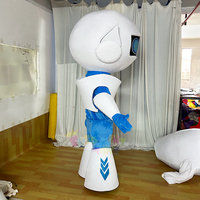 Futuristisches Roboter-Maskottchen-Kostüm Anpassbares XL Plüsch-Outfit Perfekt für Tech-Events Markenaktivierungen & Werbekampagnen