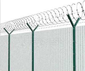 Panneau de clôture anti-escalade 358 haute sécurité en acier plat dentelé galvanisé soudé pour <span class=keywords><strong>la</strong></span> défense des frontières - Product Image 3