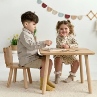 Tables à manger en bois pour étude d'animaux Table et chaises pour enfants