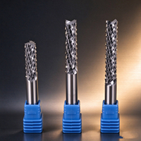 Fraise à maïs en carbure de tungstène à dents dentelées, fraise de dégrossissage à queue droite pour routeur CNC, pour aluminium, bois, acrylique