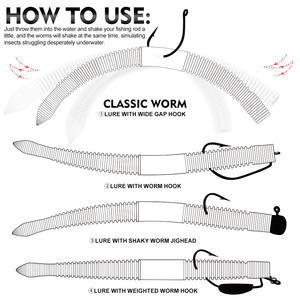 Venta al por mayor, 9cm, 2.1g, 20 piezas/bolsa, Nuevo Producto, Señuelo de Pesca Suave de PVC, Gusano Tipo Fideos, Hundimiento Lento, Cebo Blando, En Stock - Product Image 4