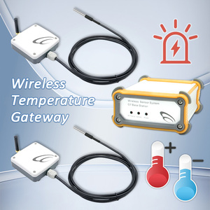 Temperature sensor with metal probe, supports remote device viewing - Product Image 1