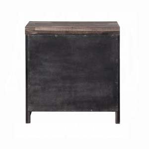 Table de chevet DB en bois massif à 2 tiroirs en chêne foncé Design antique de luxe moderne pour chambre à coucher Meubles de maison pour appartement à usage domestique - Product Image 5