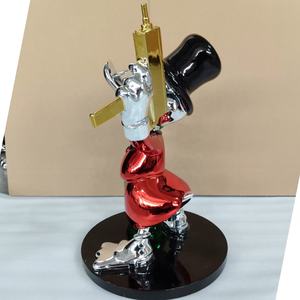 Özel altın kırmızı ördek reçine sanat heykeller zarif hayvan ev dekor süsler el işi reçine sanat - Product Image 4