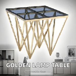 Flat Packed Manufacturer High Fashion Modern Living Room Golden Rose Easy to Clean Tempered Glass <b>Coffee</b> <b>Table</b> - Product Image 2