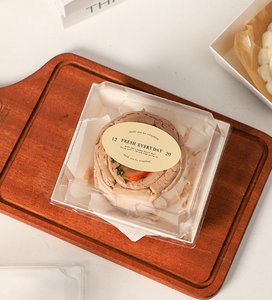 Bandeja Cuadrada para Pastelitos para Llevar al por Mayor con Tapa Transparente Antivaho de PET para Tiramisú, <span class=keywords><strong>Mousse</strong></span>, Fruta y Postres Inflados - Product Image 5