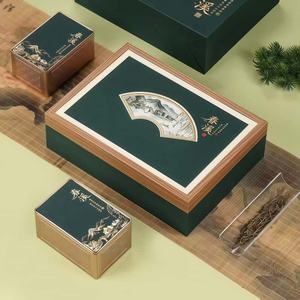 Boîte à thé de style chinois haut de gamme, boîte cadeau rigide personnalisée pour souvenir de <span class=keywords><strong>mariage</strong></span>, luxe - Product Image 2