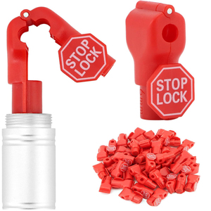 <b>Peg</b> Hook Lock Red Stop Lock Anti Theft Security Hook Locks for Pegboard Slat Wall Display Hooks - Product Image 4