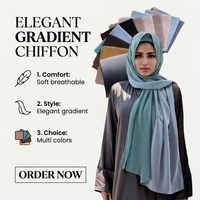 Écharpe longue Hijab en fibre modale italienne ultra-douce, tricotée chaîne, dégradé Tie-Dye, best-seller transfrontalier, pour toutes les saisons