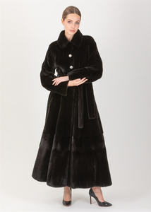 <span class=keywords><strong>Cappotto</strong></span> di Lusso da Donna in <span class=keywords><strong>Pelliccia</strong></span> di Visone Nero Naturale Saga a Tutta Lunghezza Taglia Personalizzabile <span class=keywords><strong>Cappotto</strong></span> di Visone Nero a <span class=keywords><strong>Maniche</strong></span> Lunghe - Product Image 4