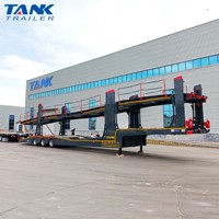 Remorque porte-voitures et SUV, 6 places, avec élévateur hydraulique, semi-remorque transporteur de voitures à double pont