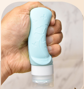 Silicone Leak Proof Travel Containers Shampoo Lotion Squeezable <b>Bottles</b> for Hair <b>Brush</b> Scalp Massager - Product Image 2