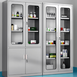<span class=keywords><strong>Armoire</strong></span> d'hôpital en acier inoxydable avec portes <span class=keywords><strong>à</strong></span> charnières, design durable et écologique pour le stockage de médicaments en <span class=keywords><strong>pharmacie</strong></span> et en clinique - Product Image 6