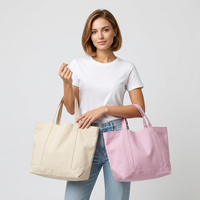Sac fourre-tout en toile élégant et spacieux, grande taille, avec logo personnalisé, léger, en coton certifié, pour le shopping, le travail et les sorties décontractées