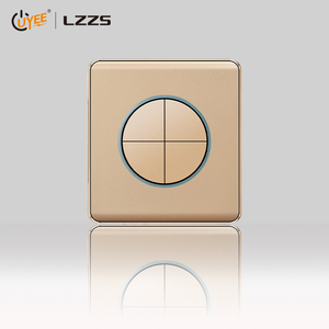 Vàng sang trọng Dot chuyển đổi anh tiêu chuẩn 220V Max Điện áp 13A Max hiện tại Electroplated Vòng thiết lập lại chuyển đổi <span class=keywords><strong>push</strong></span> <span class=keywords><strong>button</strong></span> tường chuyển đổi - Product Image 4