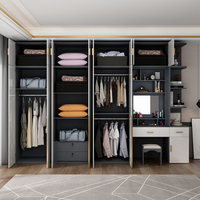 Support mural, armoire, placard, Surface brillante UV, peinture gratuite, meubles de chambre à coucher, armoire avec coiffeuse, armoires