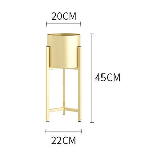 Objetos decorativos para sala de estar, estante de flores de metal dorado, decoración interior, soporte para maceta de hierro, soporte para decoración del hogar - Product Image 4