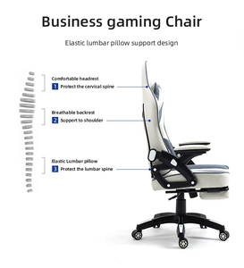 <span class=keywords><strong>Silla</strong></span> <span class=keywords><strong>Gamer</strong></span> de Alta Calidad y Lujo con Reposacabezas Ajustable, Blanca con <span class=keywords><strong>RGB</strong></span> - Product Image 4
