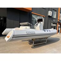 Bateau pneumatique en fibre de verre de 5,8 m Mehler PVC pour 10 personnes avec console de luxe pour la navigation, provenant d'un fournisseur chinois pour les commandes en gros
