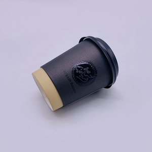 Tasse en papier de qualité alimentaire de haut rang avec couvercle pour café chaud jus froid eau pétillante à emporter - Product Image 5